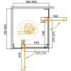 Душевой уголок Cezares Slider AH 2 70/80-80/90 Grigio Cr профиль хром, стекло серое фото 12