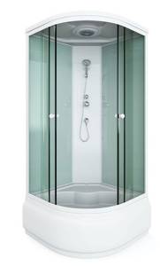 Душевая кабина Arcus Style S-40 80x80x215, двери - матовые фактурные, задние стекла - белые матовые