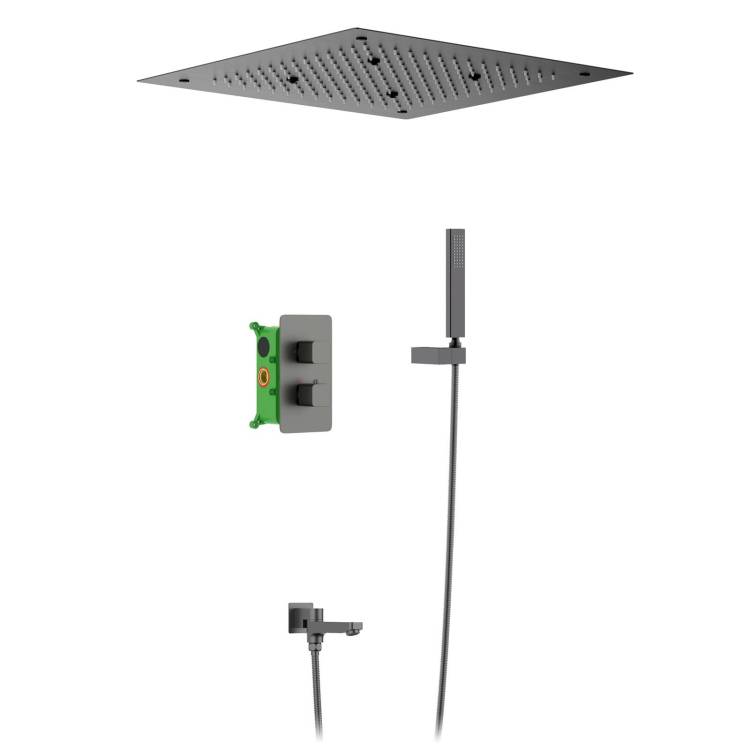 Душевая система Timo Petruma SX-5019/18SM с термостатом, черное золото