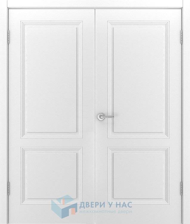 Двустворчатая дверь эмаль Шейл Дорс Беллини-222 глухая белый 600x1900