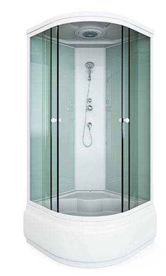 Душевая кабина Arcus Style S-40 80x80x215, двери - матовые фактурные, задние стекла - белые матовые
