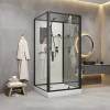 Душевая кабина Niagara Standart ST80/15Q/BL/BK корпус черный матовый, стекло прозрачное, 80х80х200 фото 4