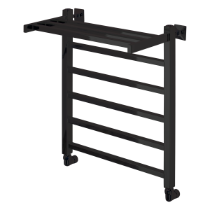 Полотенцесушитель водяной Comfysan Marte-K 012540 W-5 60/50 с полкой, черный матовый