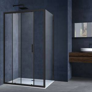 Душевой уголок Vincea Alpha VSR-3AL9012CLB 1200x900, черный, стекло прозрачное