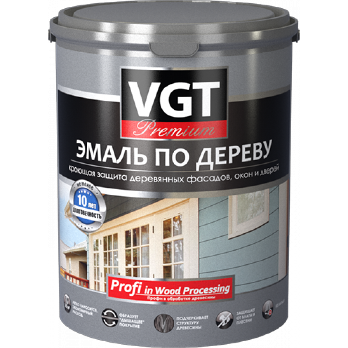 VGT PREMIUM ВД-АК-1179 ПРОФИ ЭМАЛЬ ПО ДЕРЕВУ акриловая, полуматовая, красно-коричневая (1кг)