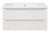 Тумба с раковиной Misty Карат 100 П-Кар09100-01/19-2Я 96x48 белый, коричневый