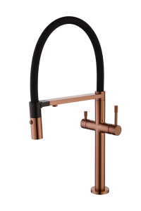 Смеситель для кухни Boheme Uno 115-CB с краном для питьевой воды, Copper Brushed