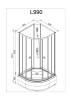 Душевая кабина AvaCan L990N без крыши, 90x90x200 фото 13