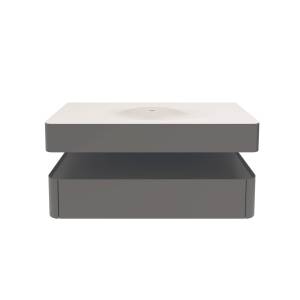 Тумба с раковиной Vincea Caprise 1200 1 выкатной ящик, серый матовый