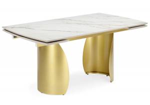 Кухонный стол Woodville Готланд 622923 бежевый / золото