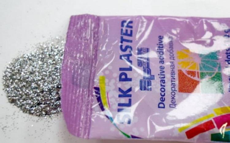 Блестки Silk Plaster точки серебро