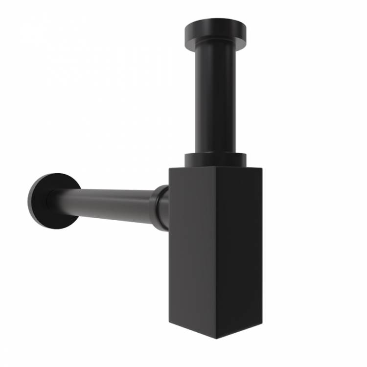 Сифон для раковины Watersense Eva W00392 черный матовый