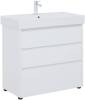 Тумба с раковиной Aquanet Nova Lite 00302475 85 белый глянец, 3 ящика