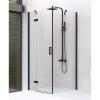 Душевое ограждение NEW TRENDY NEW RENOMA BLACK L 80x80x195 D-0201A/D-0110B (черный) фото 2