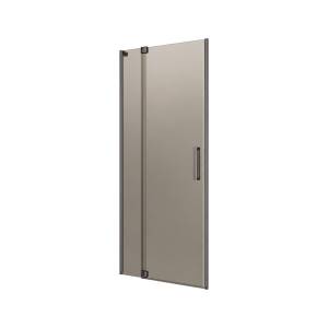 Душевая дверь в нишу Cezares SLIDER-B-1-70/80-BR-GM профиль оружейная сталь, стекло бронза, 70x195