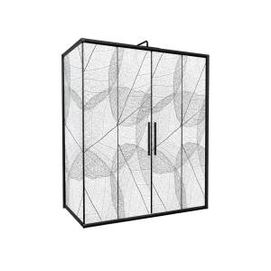 Душевой уголок AvaCan FB2-190-SB100MT профиль черный, стекло матовое, 210x100x195