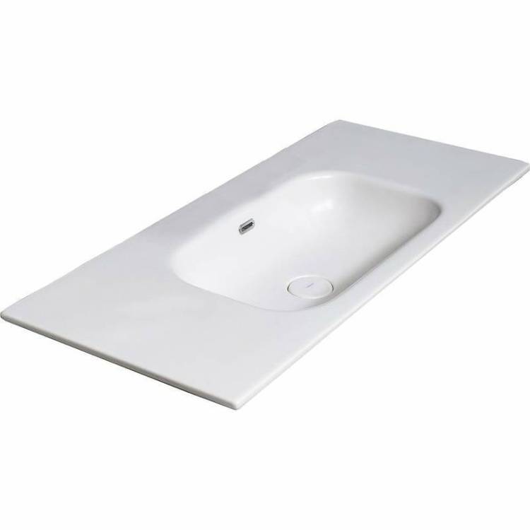 Раковина Armadi Art Vallessi 838-120-WG моноблок, 120 см, белая глянцевая