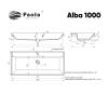 Раковина Paola Alba 1000 белая фото 5