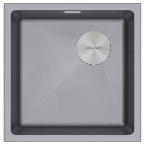 Мойка кухонная Paulmark Lumi 45Uni-Skew LU45SK-GRM Серый Металлик, 45.5x44