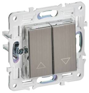 Выключатель жалюзи IEK Skandy SK-V15-0-10-K50 никель