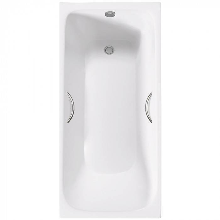 Чугунная ванна Delice Continental DLR230635R 170x75, с отверстиями под ручки, без ножек