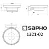 Мыльница SAPHO OLYMP керамическая с подставкой, настенная, хром фото 2