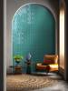 Декор Monopole Melody Royal Green Gold Decor 20x20 фото 7
