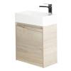 Тумба с раковиной Belbagno Kraft Mini KRAFT MINI-500/260-1A-SO-RGB-L 45x25x50 Rovere Galifax Bianco подвесная с распашной дверцей, левосторонняя фото 2