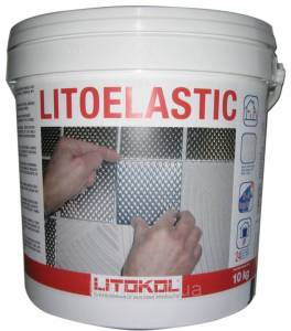 LITOELASTIC (A) + (В) Двухкомп. полиурет.клей для плитки, керамогр., мозаики, нат. камня (9,0+1,0кг)