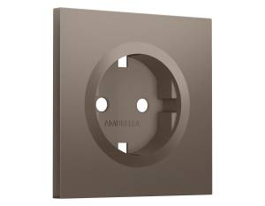 Лицевая панель для электрической розетки с заземлением Ambrella Volt Sigma SP6360 темная бронза матовый