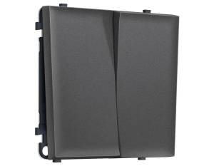 Комплект механизма 2-клавишного проходного выключателя Ambrella Volt Sigma MS653020 антрацит серый