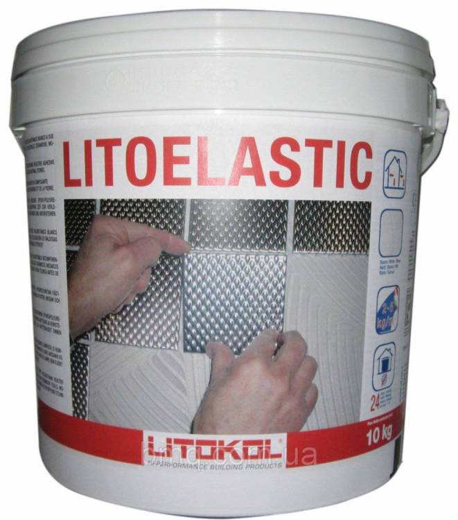LITOELASTIC (A) + (В) Двухкомп. полиурет.клей для плитки, керамогр., мозаики, нат. камня (9,0+1,0кг)