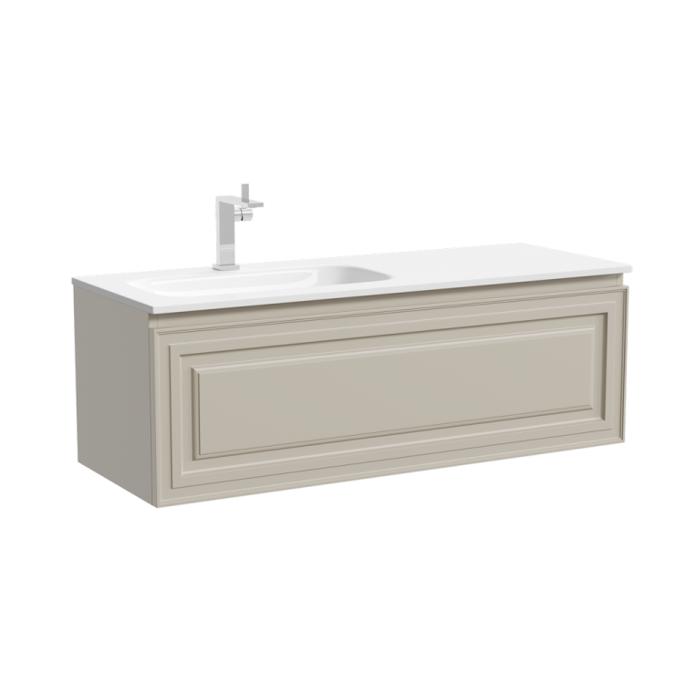 Тумба с раковиной Sancos Very левая, Beige Soft, 120x42.6