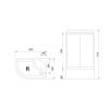 Душевая кабина Royal Bath RB8120BK3-WC-CH-R с высоким поддоном, с сиденьем фото 4