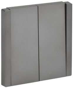 Выключатель 2-клавишный перекрестный IEK Forte&Piano FP-V23-0-10-1-K46 сталь