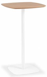 Стол барный Stool Group Form T-005H natural / white светлое дерево 60x60