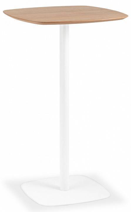 Стол барный Stool Group Form T-005H natural / white светлое дерево 60x60