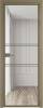 Межкомнатная дверь Profil Doors 2 AX цвет профиля Шампань, стекло безопасное 6 мм ромб белый 600x2000