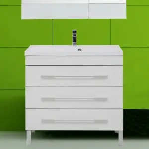 Тумба с раковиной Aquanet Верона 90 белая