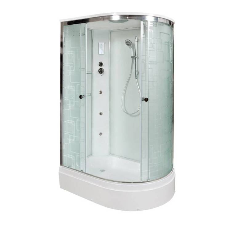 Душевая кабина AvaCan EM2712LGM+EL с гидромассажем и электрикой, 120x80x220