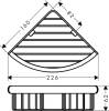 Полка Hansgrohe Logis Universal 41710000 угловая фото 2