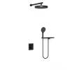 Душевой комплект Vincea Inspire VSFW-3I21MT2RMB встраиваемый, термостатический, двухрежимный, черный матовый фото 2