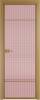 Межкомнатная дверь Profil Doors 4 AX цвет профиля Золото, стекло безопасное 6 мм мору розовое 700x2000