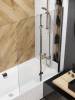 Шторка на ванну Watersense Nancy W00218 профиль хром глянцевый, стекло прозрачное, 100x140 фото 9
