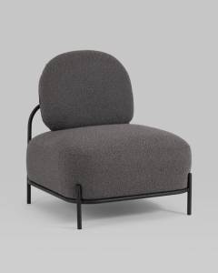 Кресло Stool Group Стоун vd-stone-dg ткань букле тёмно-серый