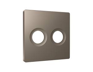 Лицевая панель для двойной TV розетки Ambrella Volt Alfa AP6433 темная бронза матовый