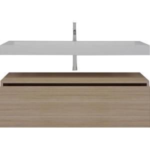 Тумба с раковиной Armadi Art Flat 120 подвесная, light oak