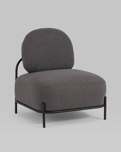 Кресло Stool Group Стоун vd-stone-dg ткань букле тёмно-серый