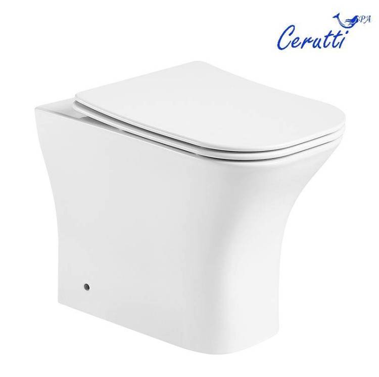 Унитаз приставной Cerutti Spa Vettore 7841 безободковый, с микролифтом