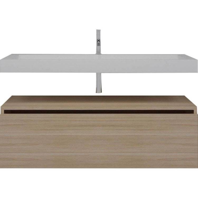 Тумба с раковиной Armadi Art Flat 120 подвесная, light oak
